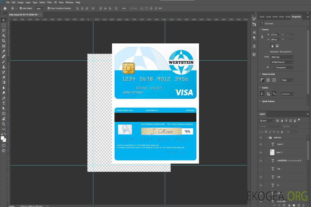 Carte visa de la banque Weststein au Royaume-Uni template Carte visa de la banque Weststein au Royaume-Uni template